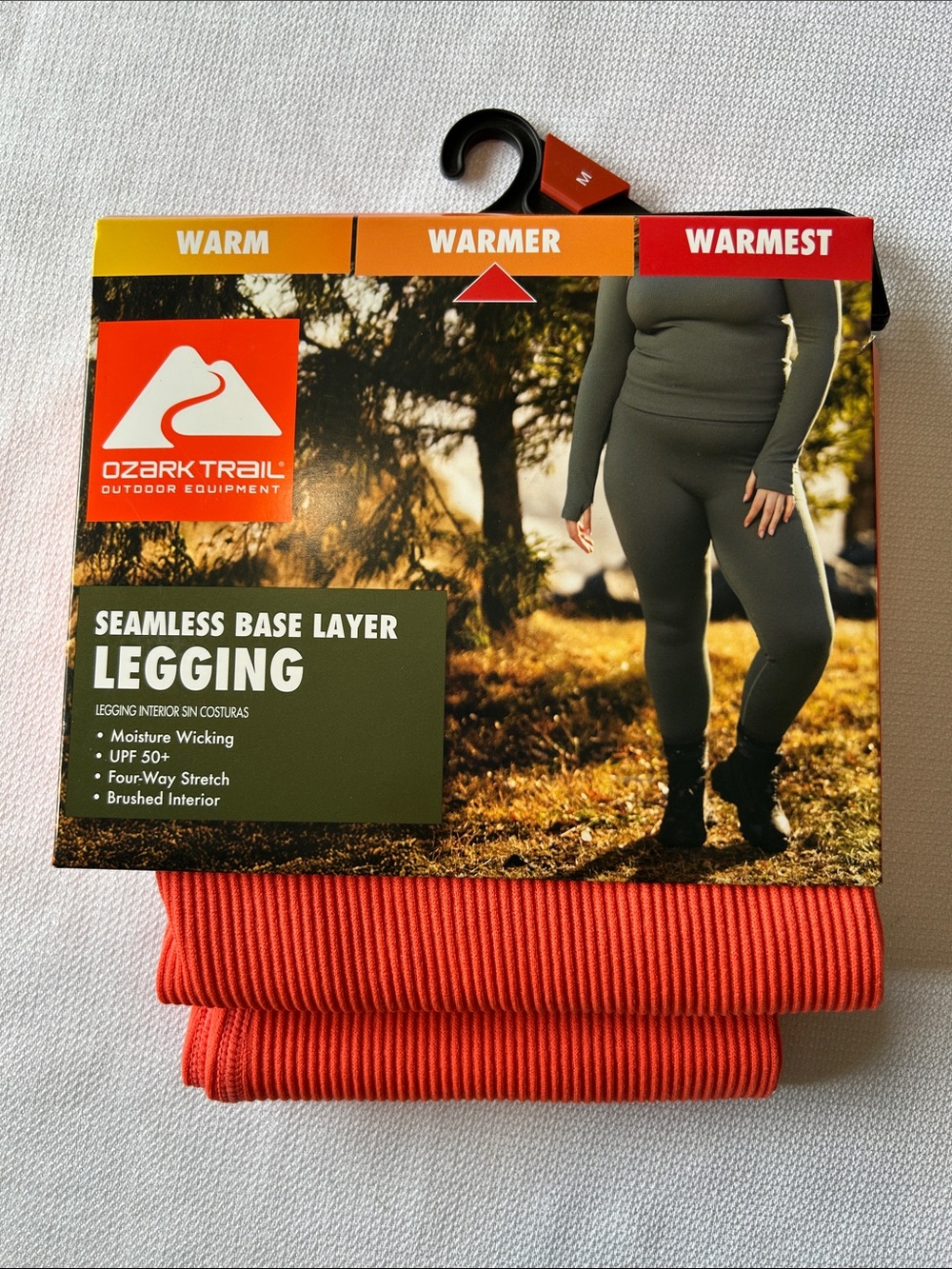 Ozark Trail Women's Seamless Base Layer Legging - Coral Zest M